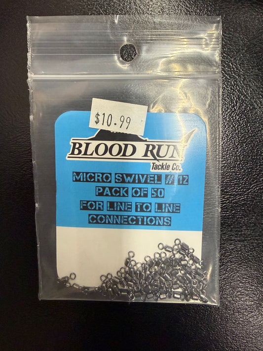 Blood Run Micro Swivel Size 12 50 Pk