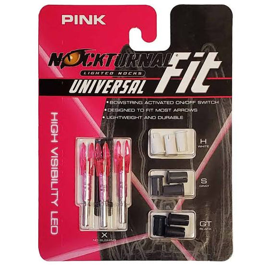 Nockturnal Universal Lighted Nocks Pink 3 Pack