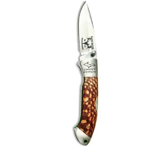 Yooper Pocket Clip leopard wood