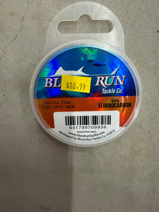 Blood Run 50 Yard 5lb Fluorocarbon