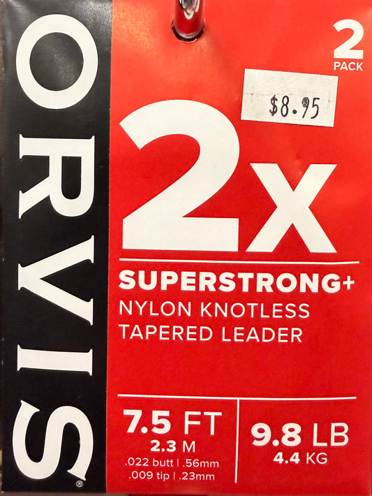Orvis Superstrong Tapered Leader 7.5’ 2 pack