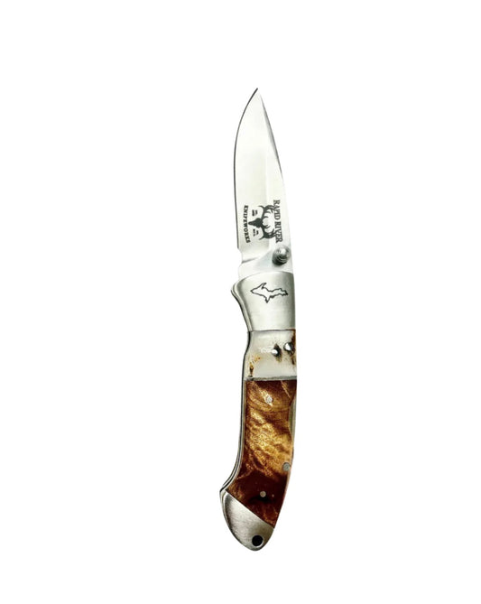 RRK Yooper Pocket Clip Maple Burl