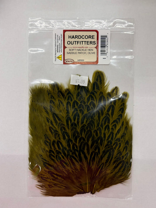 Wapsi Soft Hackle Hen Saddle Patches Olive