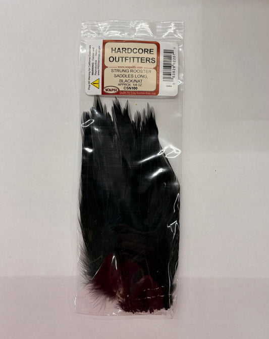 Rooster Saddles Long Black Natural