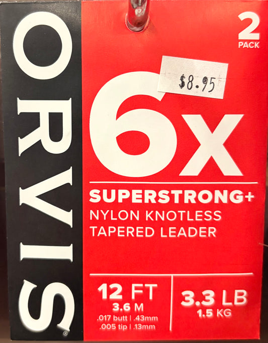 Orvis Superstrong Tapered Leader 12’  2 pack