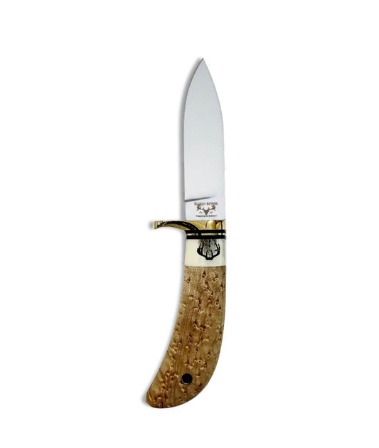RRK Drop Point Birdseye Maple Whitetail Antler