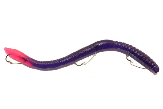 Ike-Con Regular Worm Grape/Firetail 6.25”