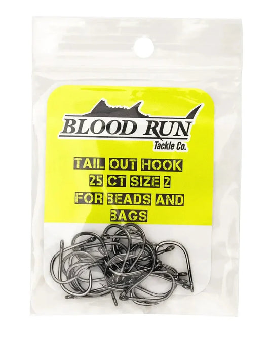 Blood Run Tail Out Hook Size 6