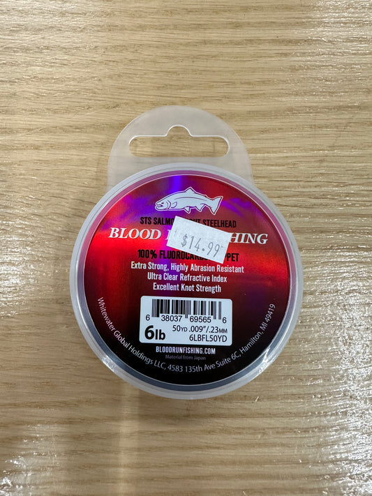 Blood Run 50 Yard 6lb Fluorocarbon