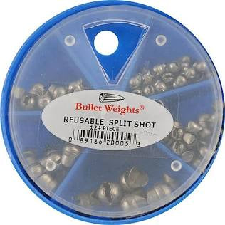 Bullet Weights Reusable Split Shot 124 Pieces