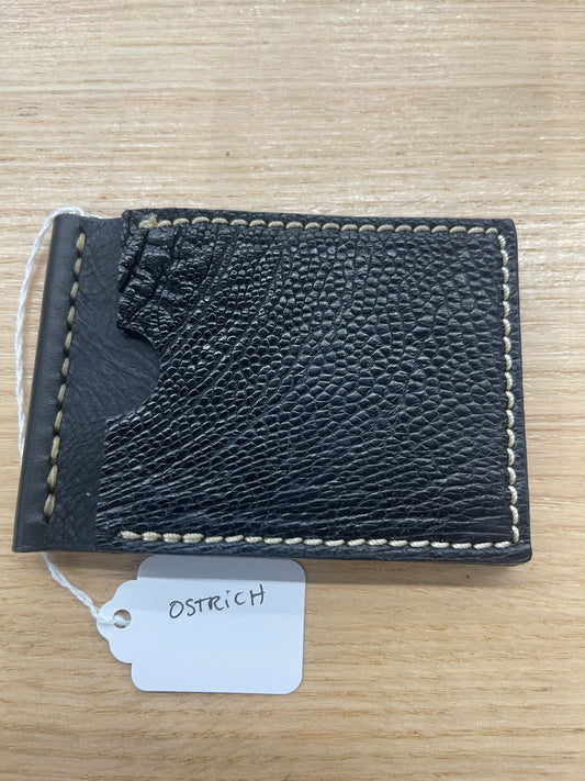 Brown Dog Leather Exotic Money Clip