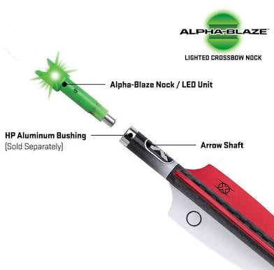 Ten Point Alpha Blaze Lighted Crossbow Nock Green 3 Pack
