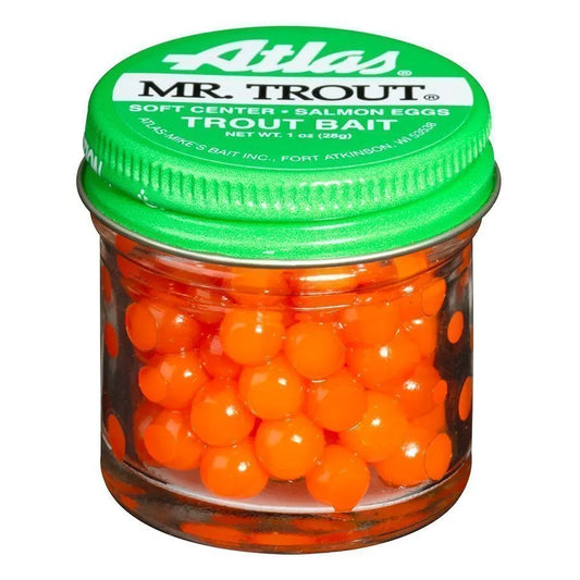 Atlas Mike’s Orange Mr. Trout Salmon Eggs