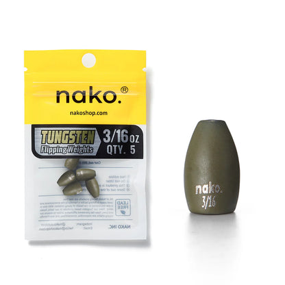 Nako Tungsten Flipping Weight Green Pumpkin