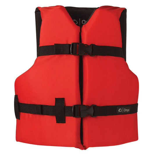 Onyx Youth Life Vest Red 50-90lbs